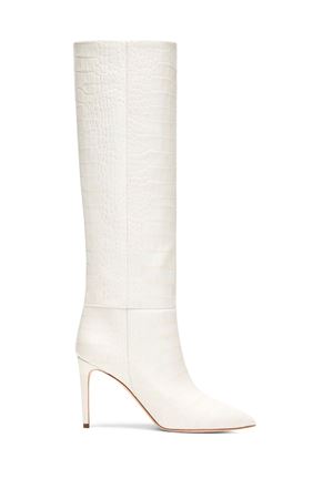 White croc-effect leather boots PARIS TEXAS | PX548XCOCOBONECHINA